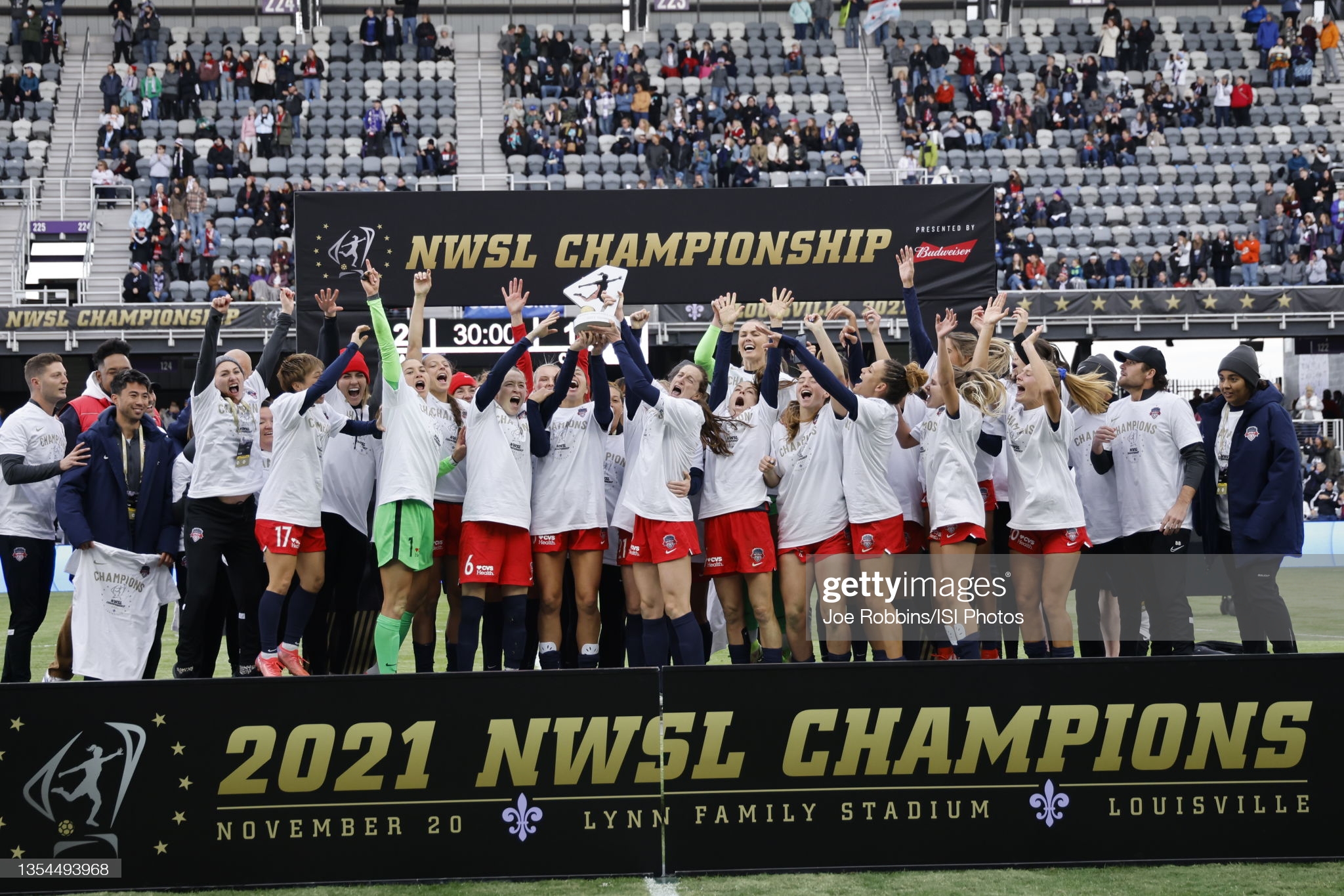 The team celebrating